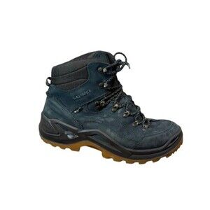 Lowa Renegade GTX Mid Hiking Boots Shoes Mens Size 8 Black Leather Waterproof